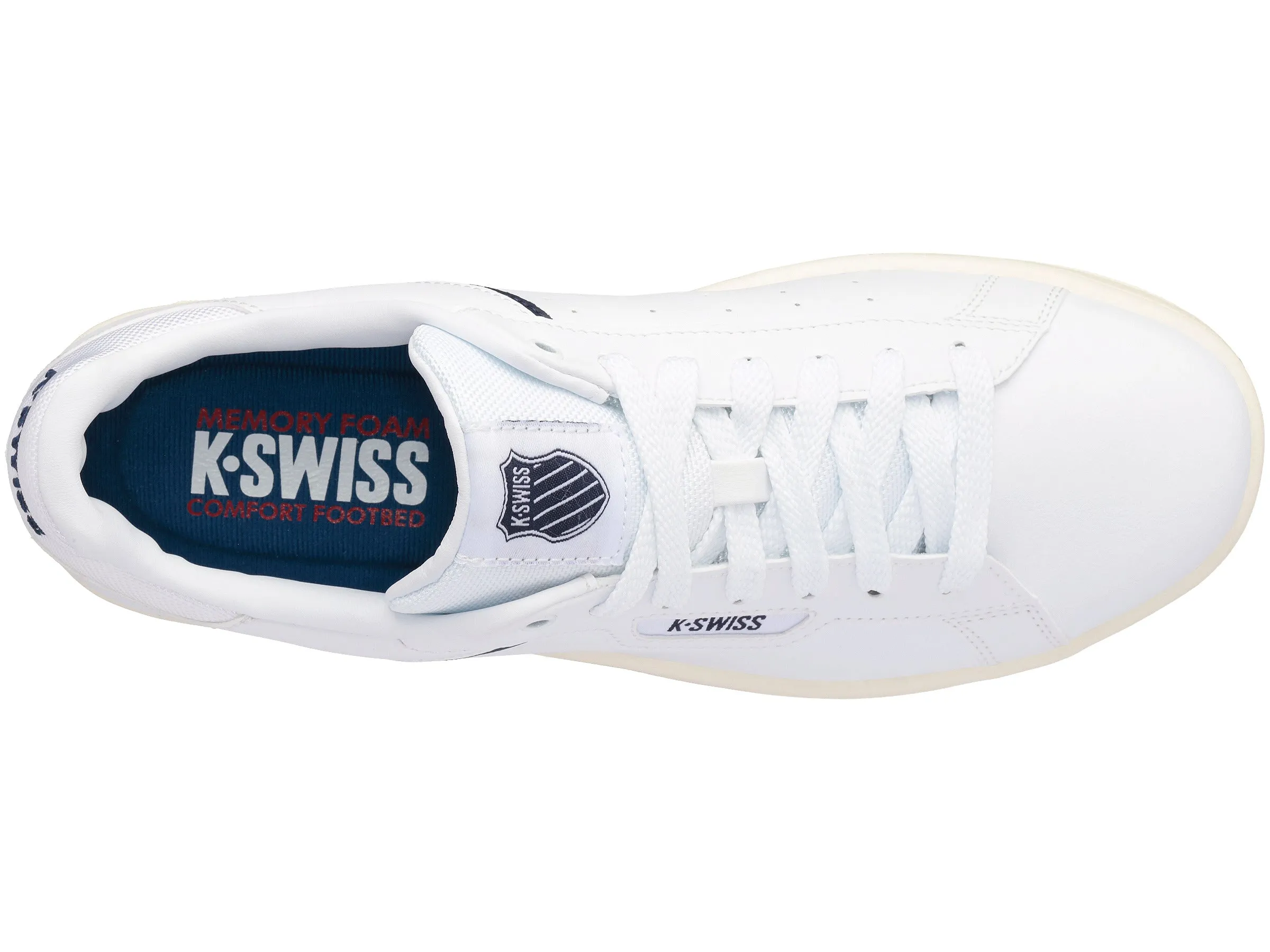 06347-159-M | MENS CLEAN COURT II CMF | WHITE/NAVY/ANTIQUE WHITE