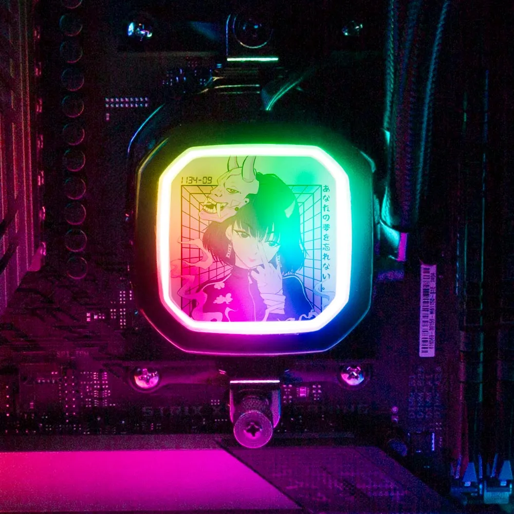 Aesthetic Demon AIO Cover for Corsair RGB Hydro Platinum and Pro Series (H100i, H115i, H150i, H100X, XT, X, SE, H60)