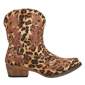 Amelia Leopard Snip Toe Cowboy Booties