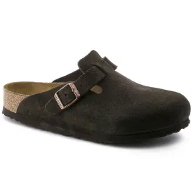 Birkenstock Boston Soft Footbed Suede Leather - Mocha