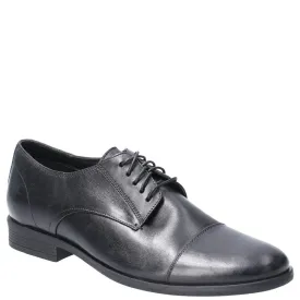 Black Ollie Cap Toe Lace-Up Shoes