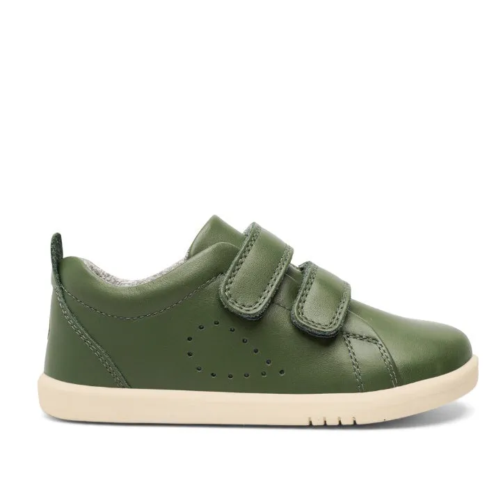 Bobux Iwalk Grass Court Forest Green Leather Trainer 633756