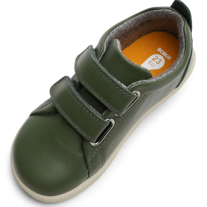 Bobux Iwalk Grass Court Forest Green Leather Trainer 633756