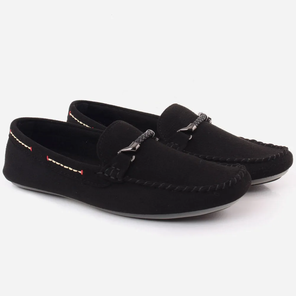 Boys "CALEB" Synthetic Rubber Sole Moccasins