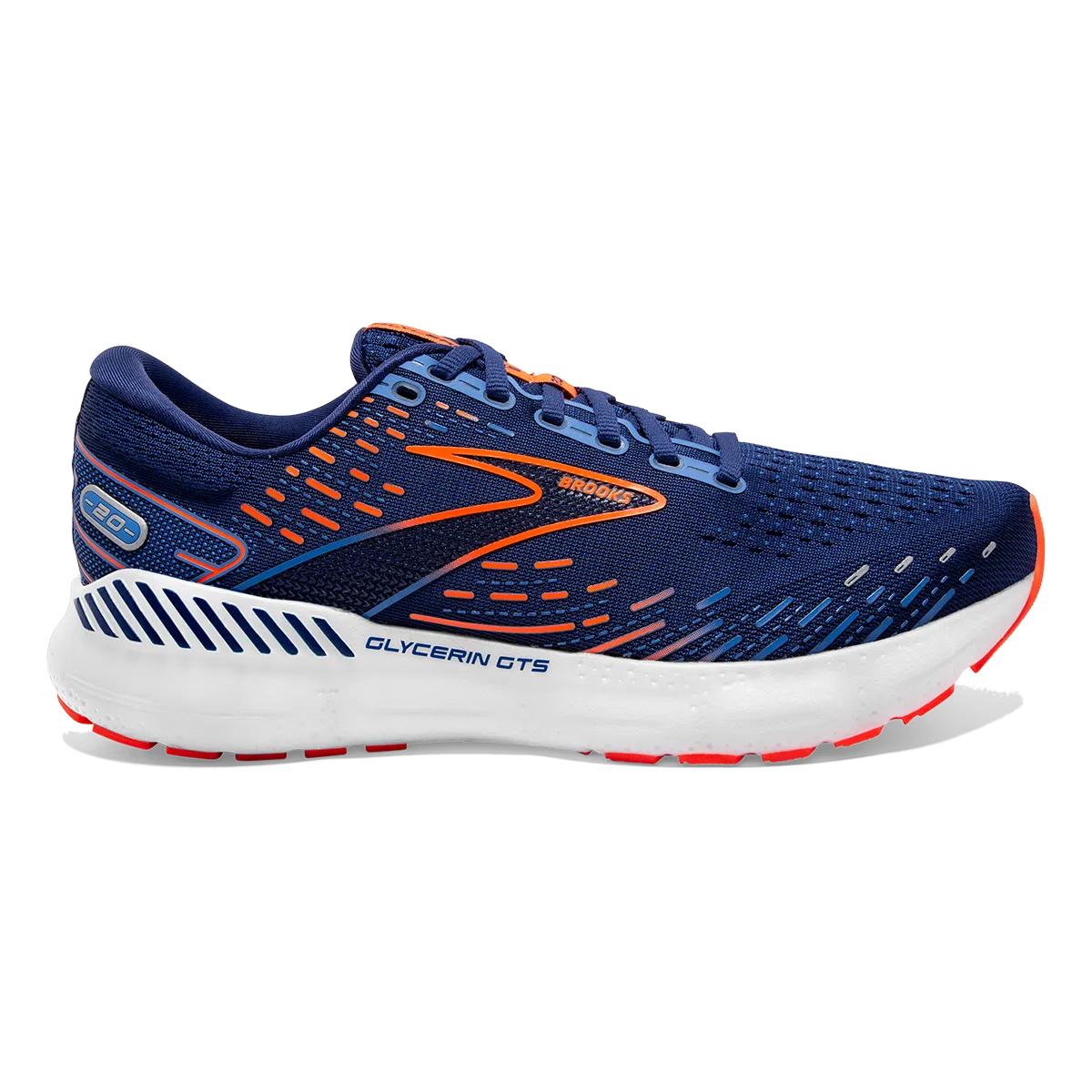 Brooks Glycerin GTS 20 - Blue Depths - Palace Blue - Orange