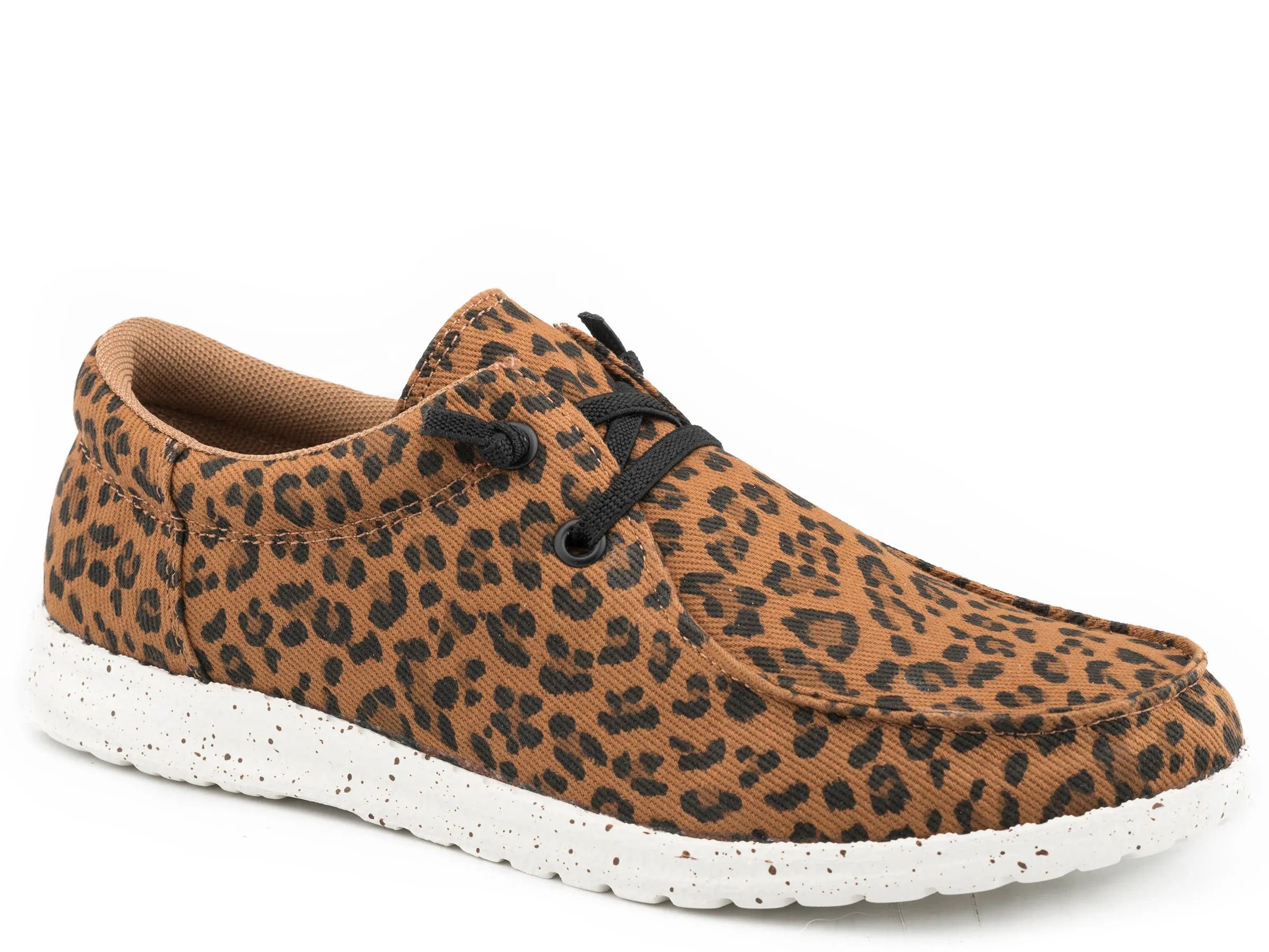 BROWN LEOPARD CANVAS UPPER