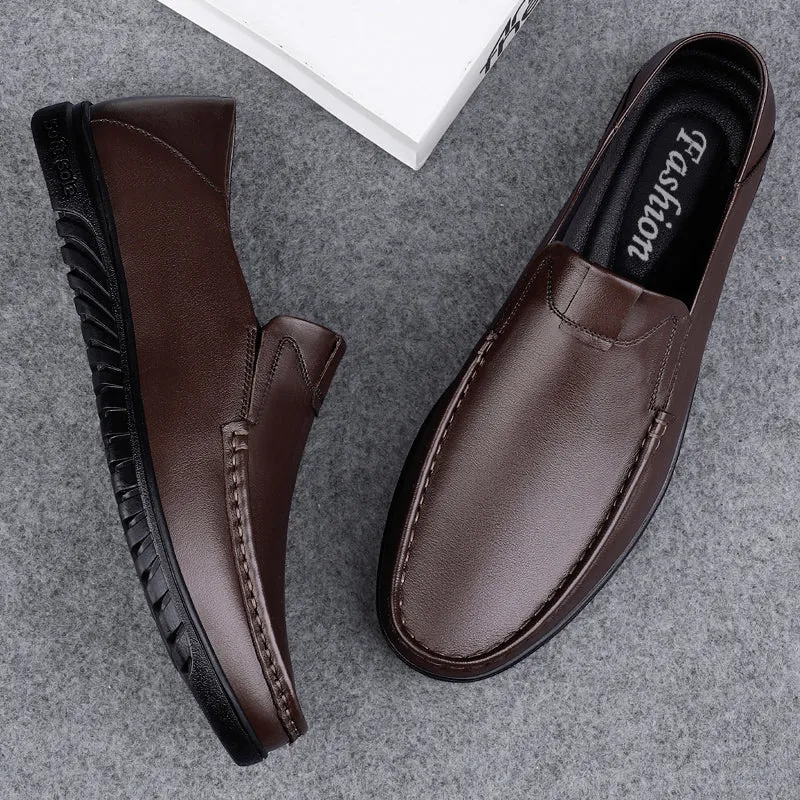 Business Leather Shoes Slip On Loafers Drive Walking Shoes | B2102