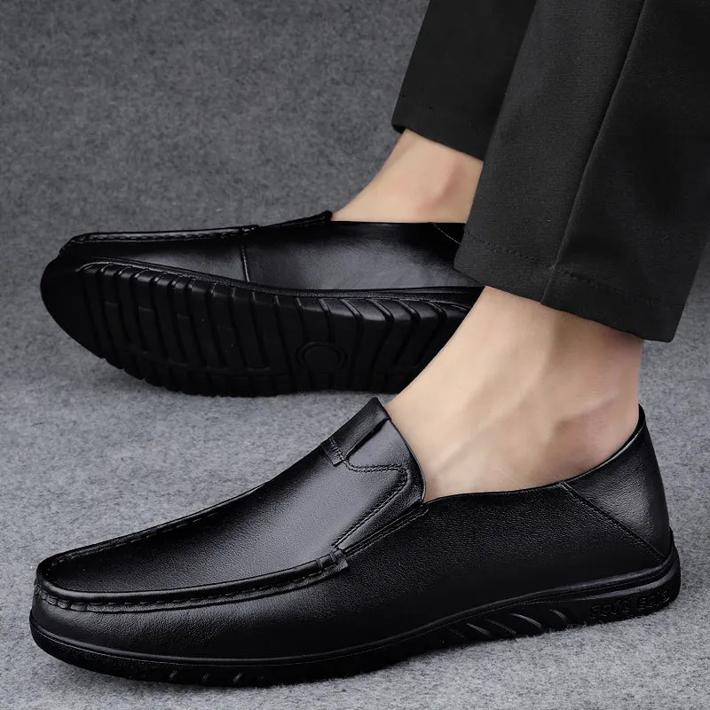 Business Leather Shoes Slip On Loafers Drive Walking Shoes | B2102