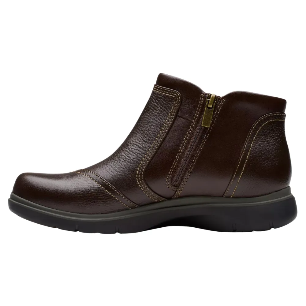 Clarks Certina Joy Dark Brown Leather Boot (Women's)