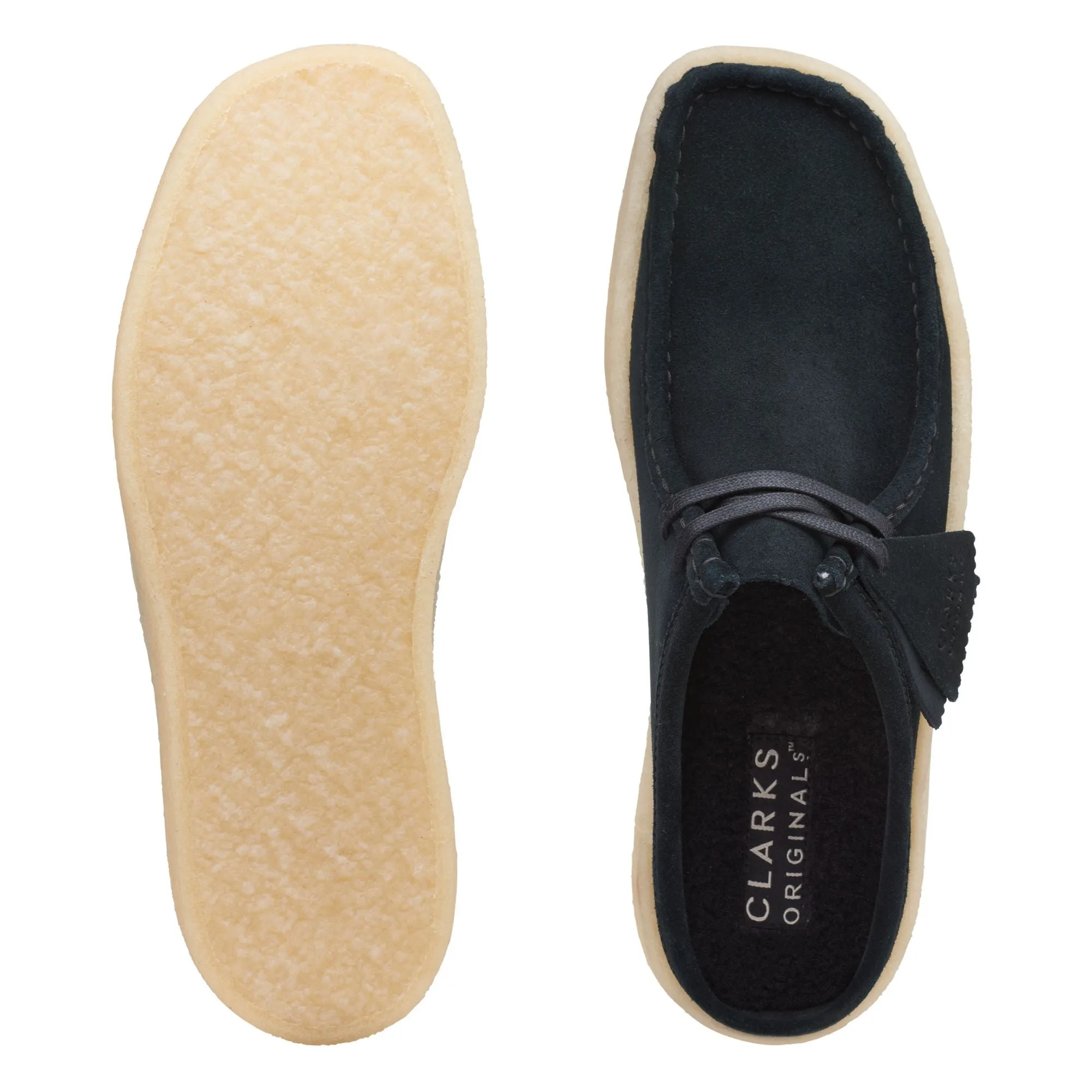 Clarks Men's Wallabee Cup Lo Black Warmlined Suede 26169189