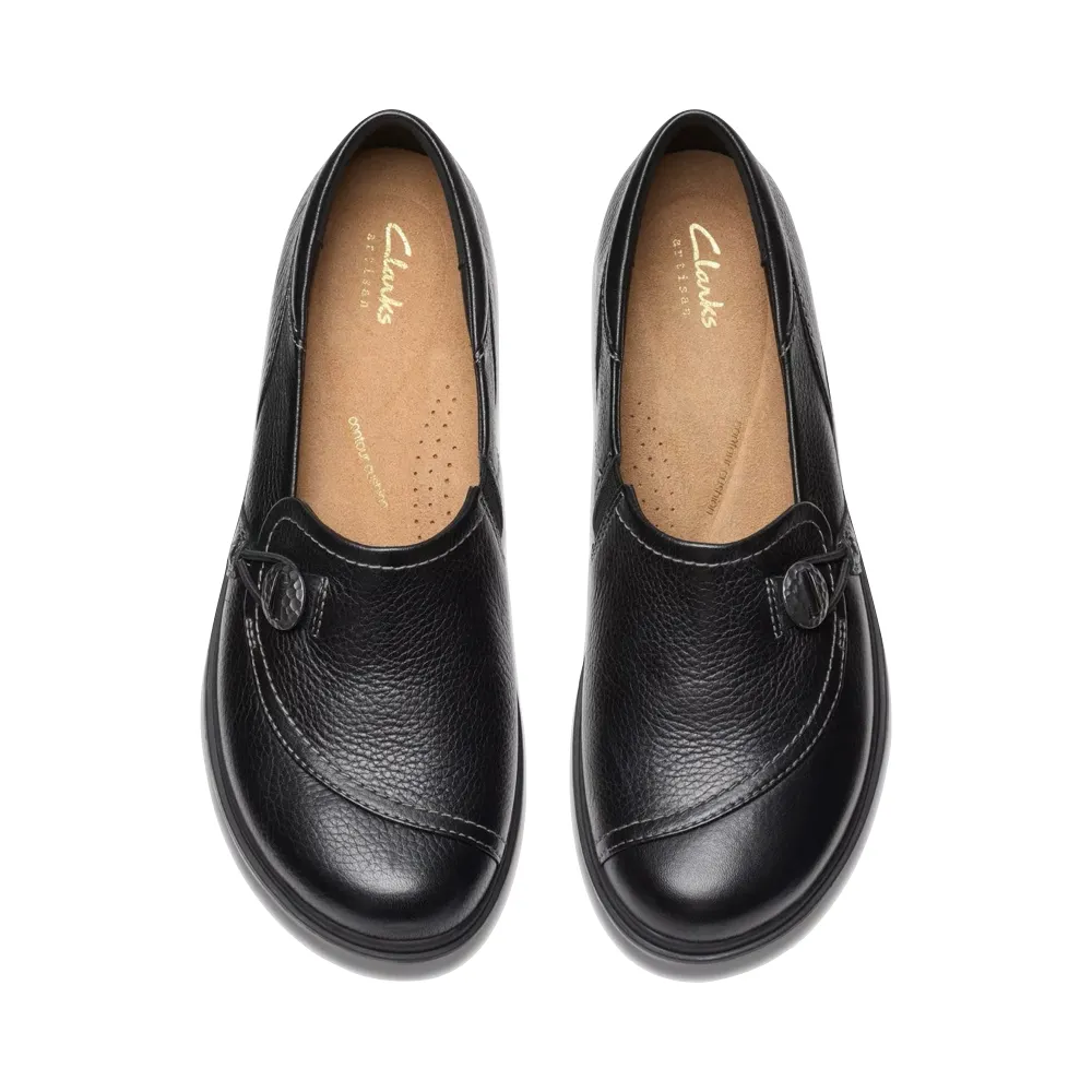 Clarks Women's Certina Ease Leather Loafer in Black