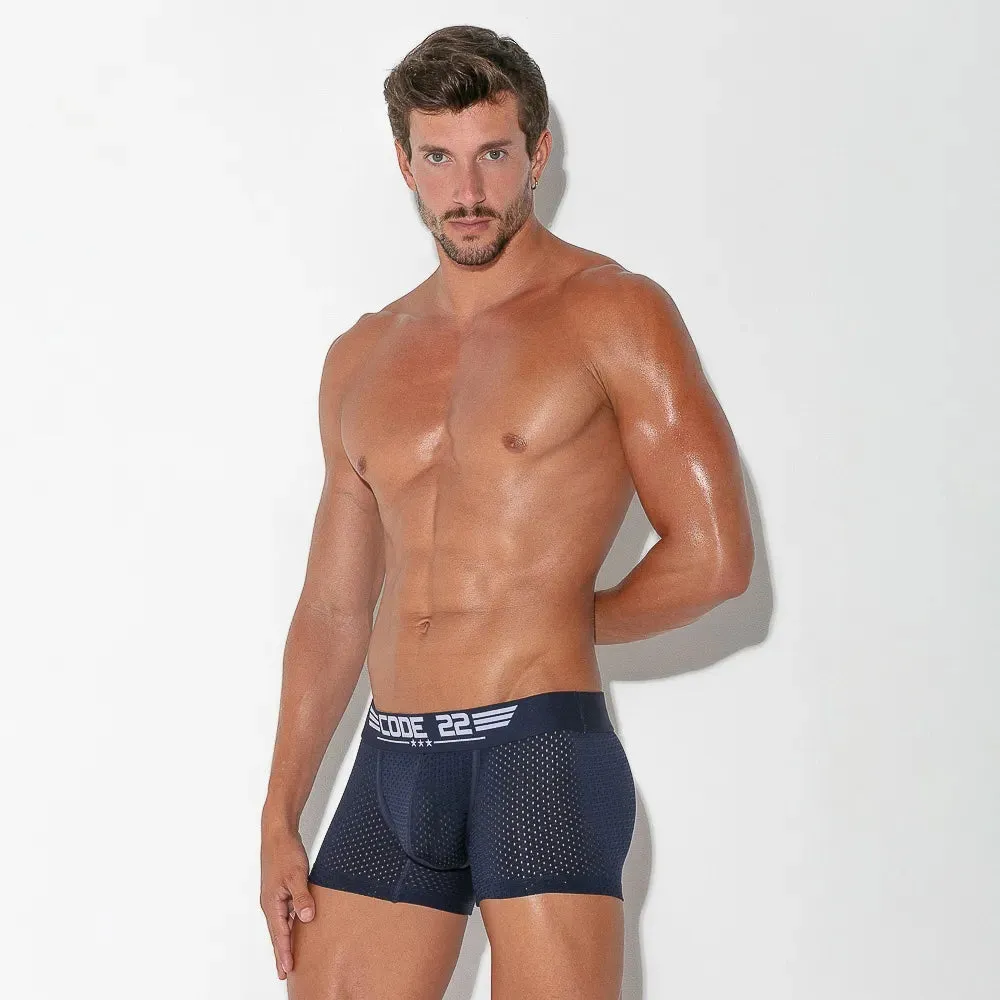 Code 22 Army boxer 1972 mesh navy