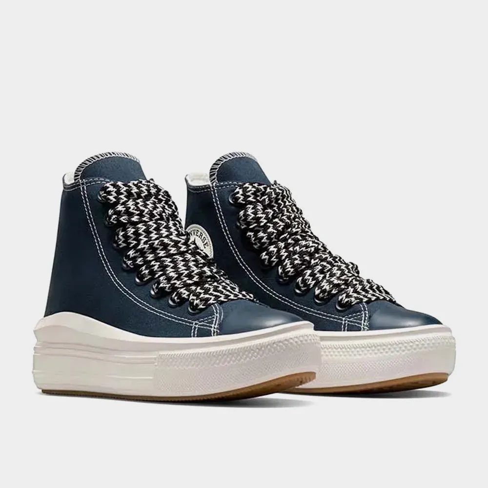 Converse Womens Chuck Taylor All Star Move Platform Canvas Blue/White _ 182190 _ Blue