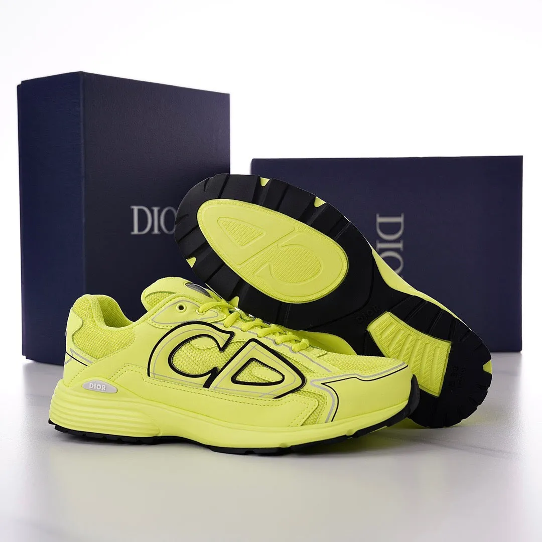 DOR B30 Yellow Mesh and Technical Fabric Sneakers -117