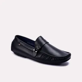 Everett Black Minimalist Buckle Loafers 0130859