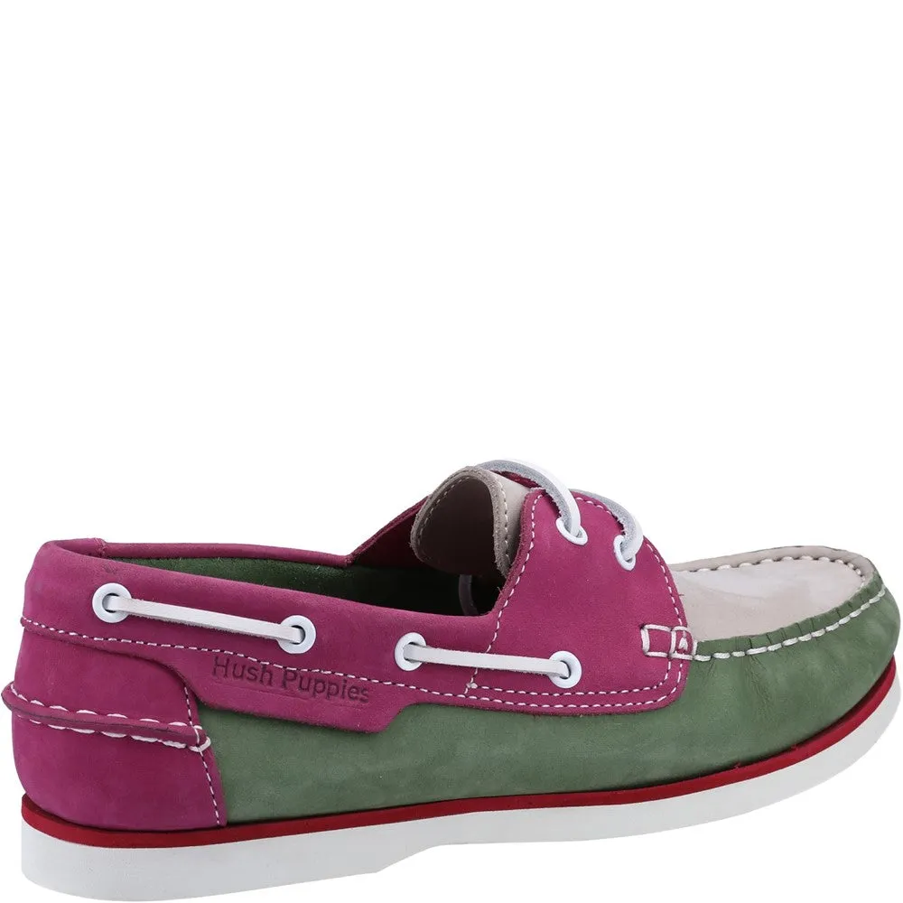 Green/Pink Hattie Boat Shoes