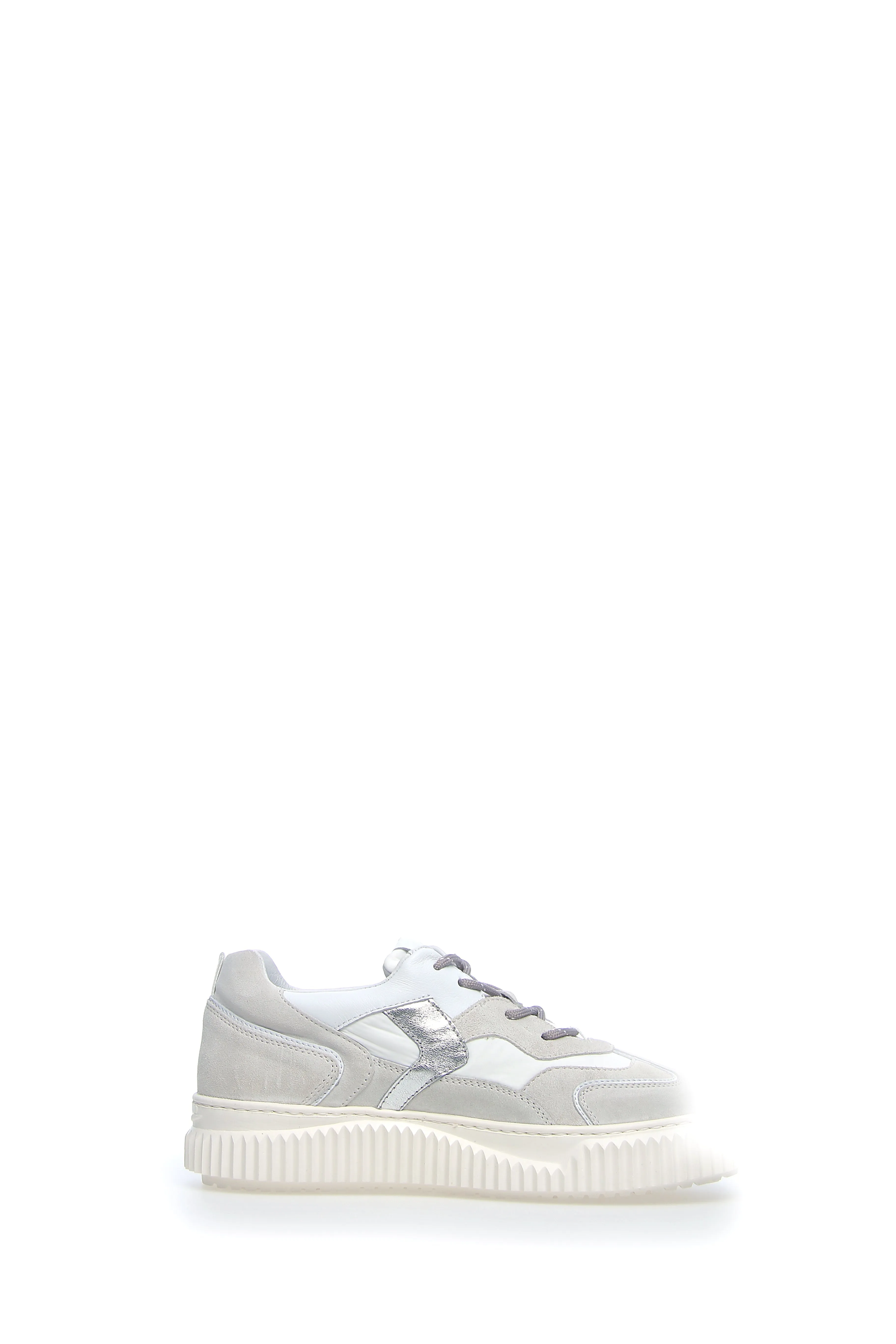 Malvina White Silver Chunky Sneakers