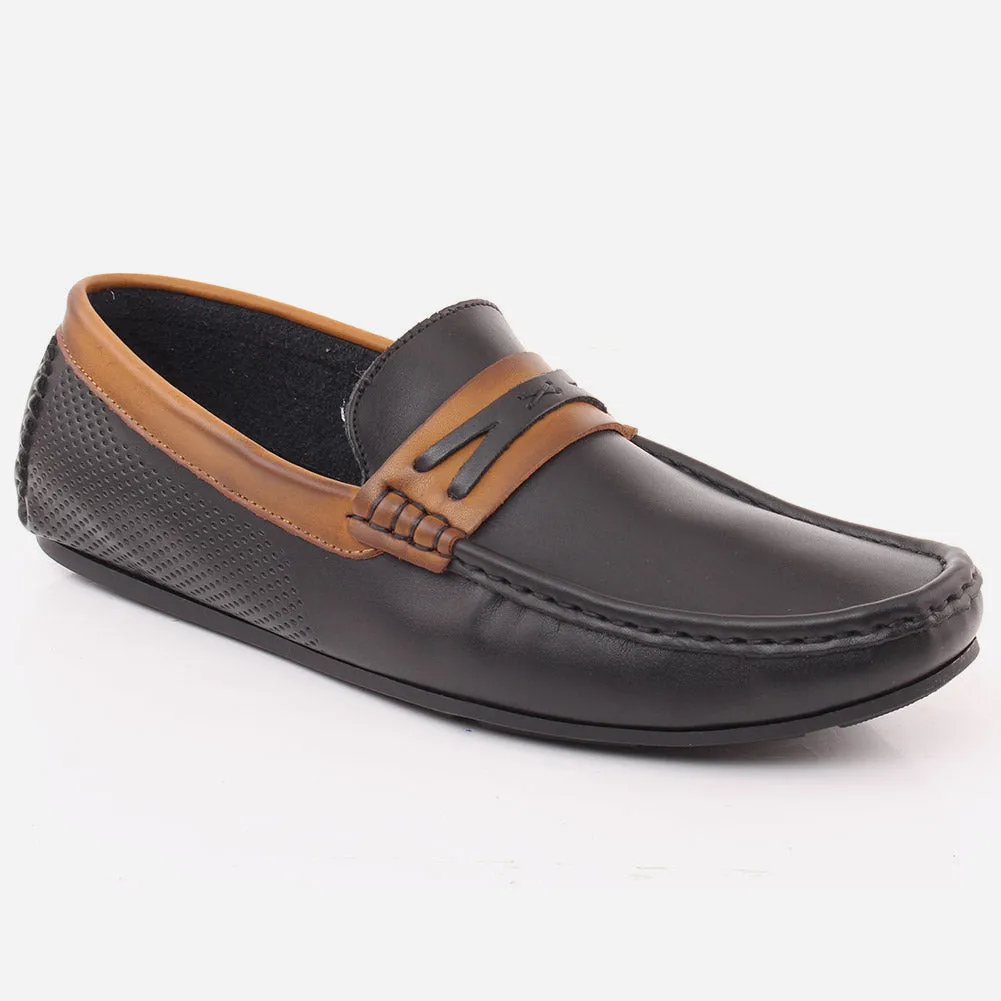 Men "BAO" Leather Look Casual Moccasins