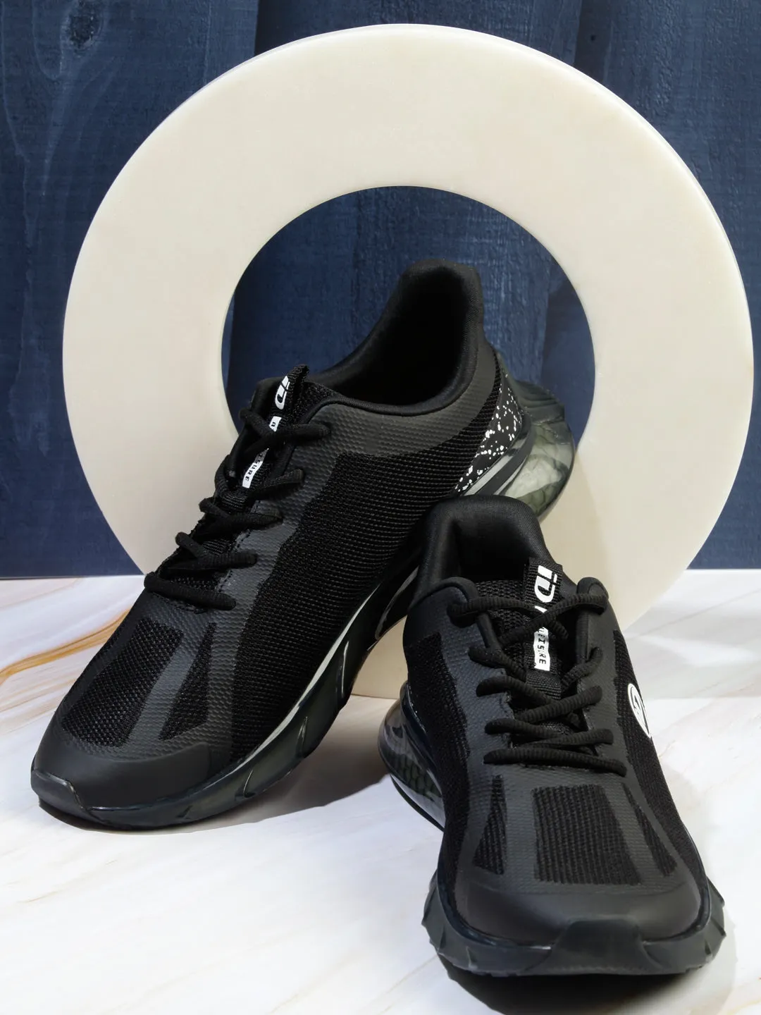 Men's Black Lace Up Sneaker (ID7514)