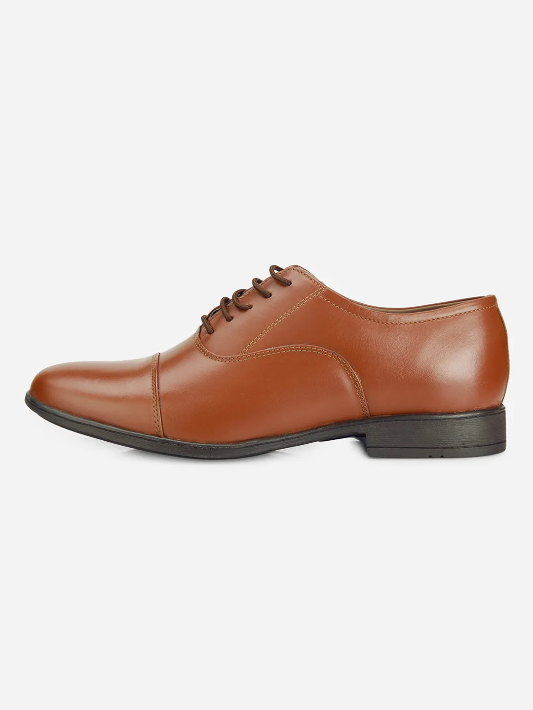 Men's Tan Regular Toe Derby Formal (ID2104)