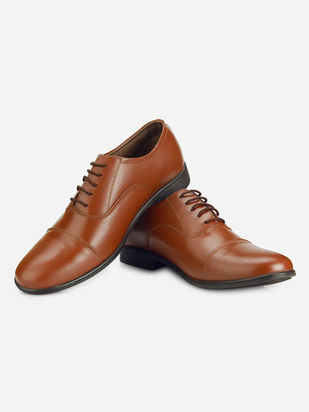 Men's Tan Regular Toe Derby Formal (ID2104)