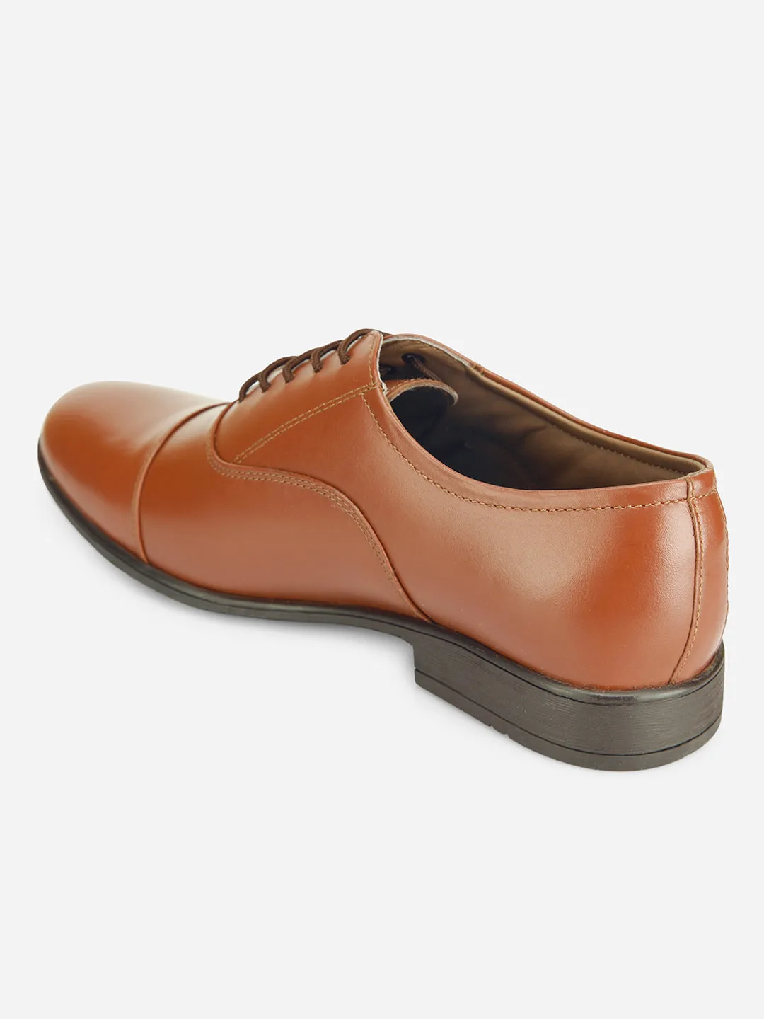 Men's Tan Regular Toe Derby Formal (ID2104)