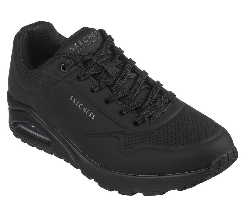 Men's Wide Fit Skechers 52458 Uno - Stand On Air Walking Sneakers