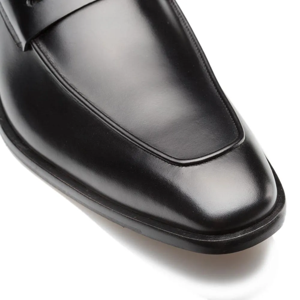 Mezlan Calfskin Penny Loafer Black