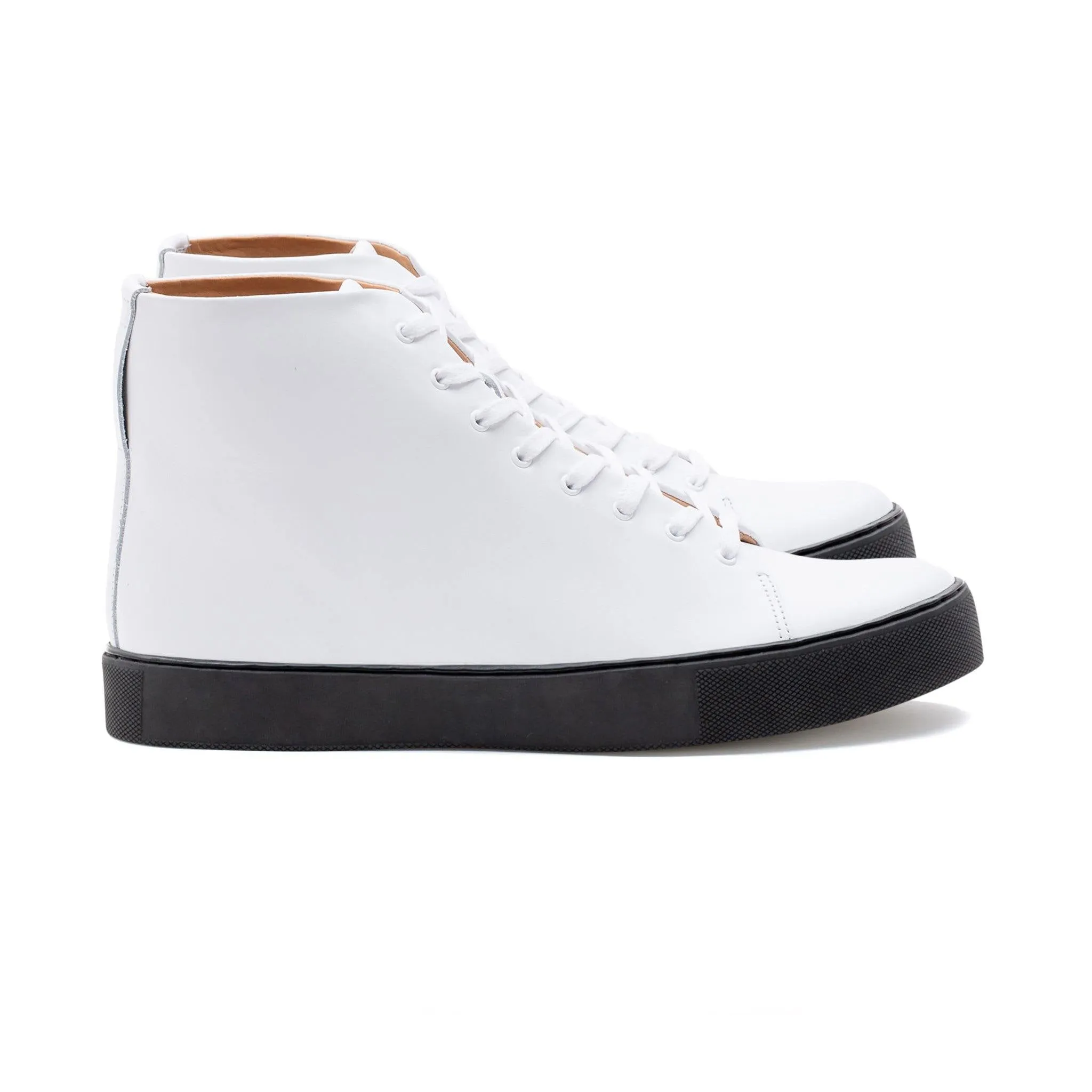 Overstone Hi Derby - All White Calf