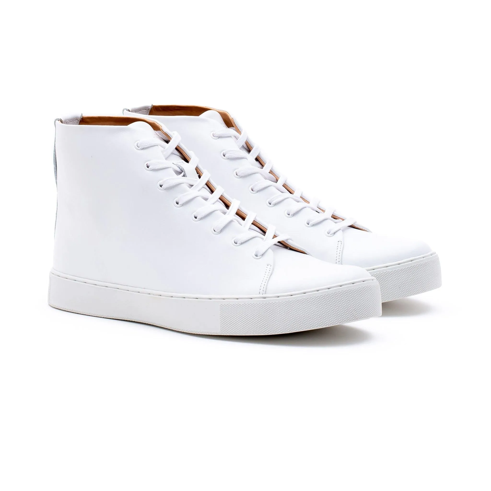 Overstone Hi Derby - All White Calf