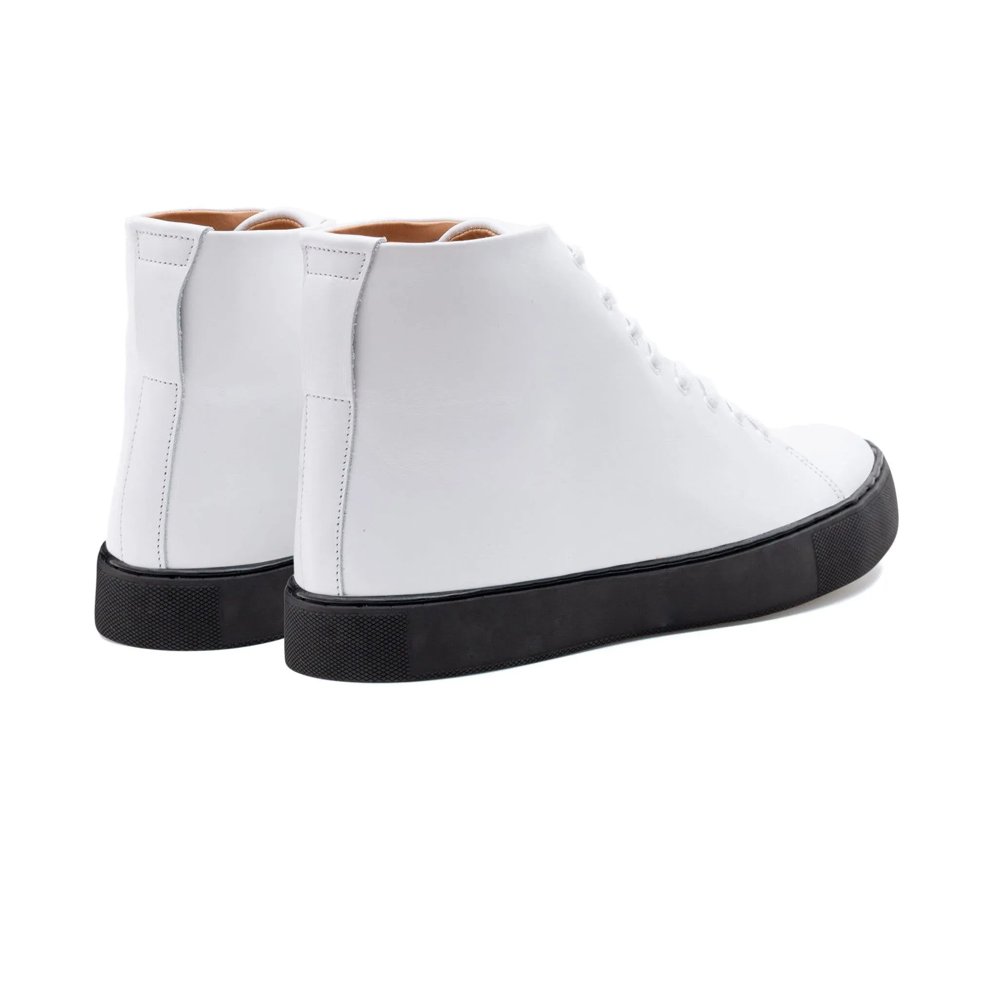 Overstone Hi Derby - All White Calf