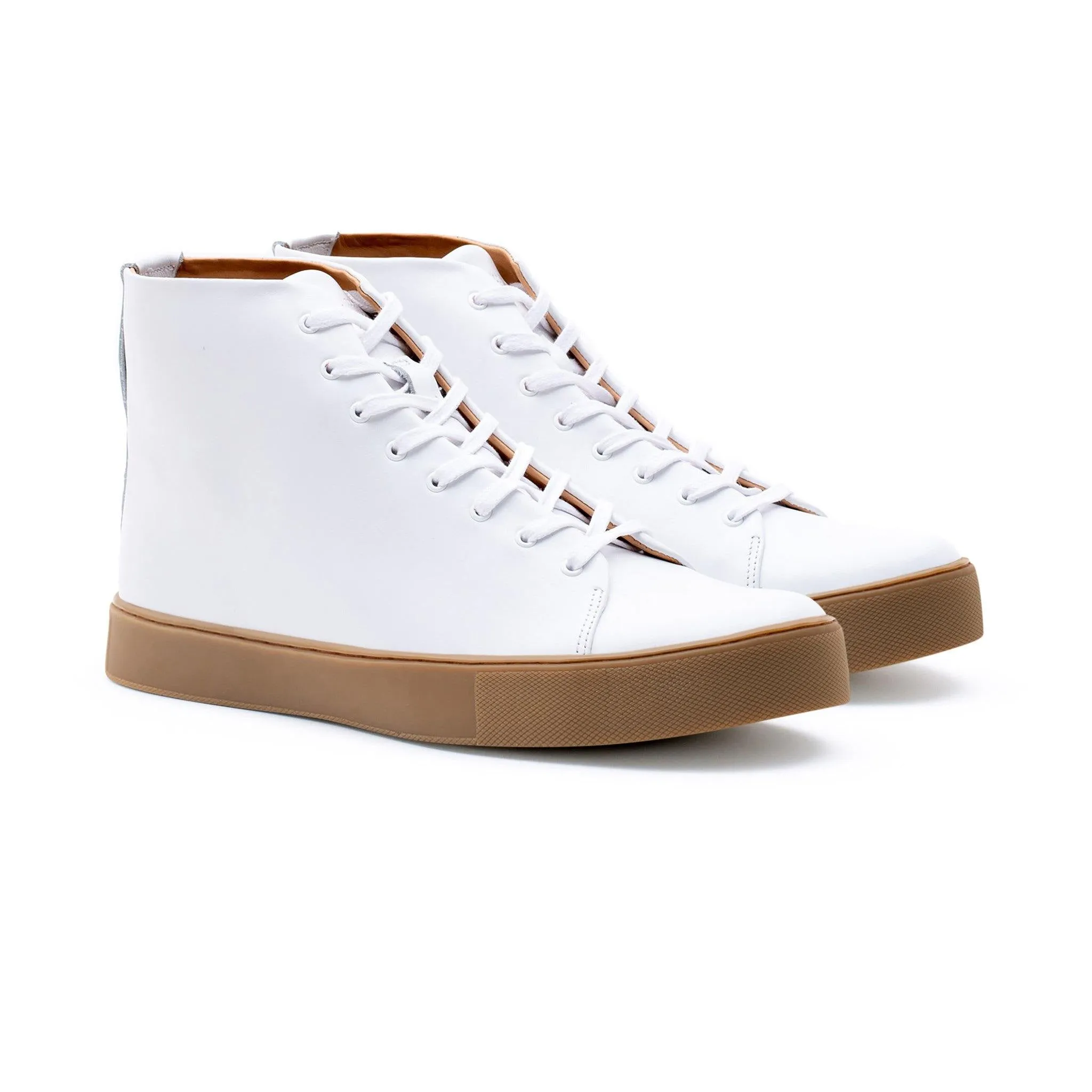 Overstone Hi Derby - All White Calf