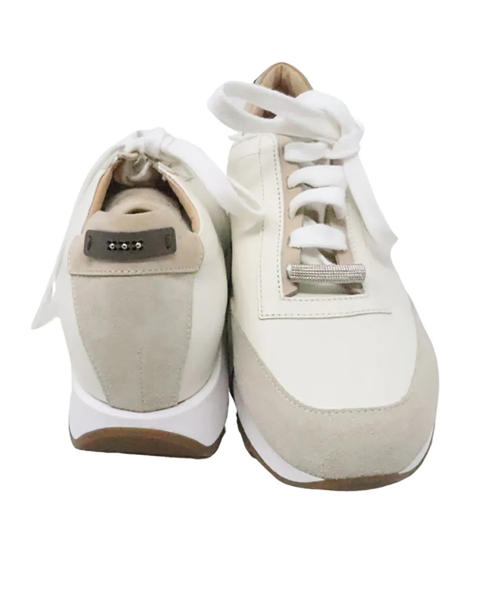 Peserico White Leather Sneakers sz 8