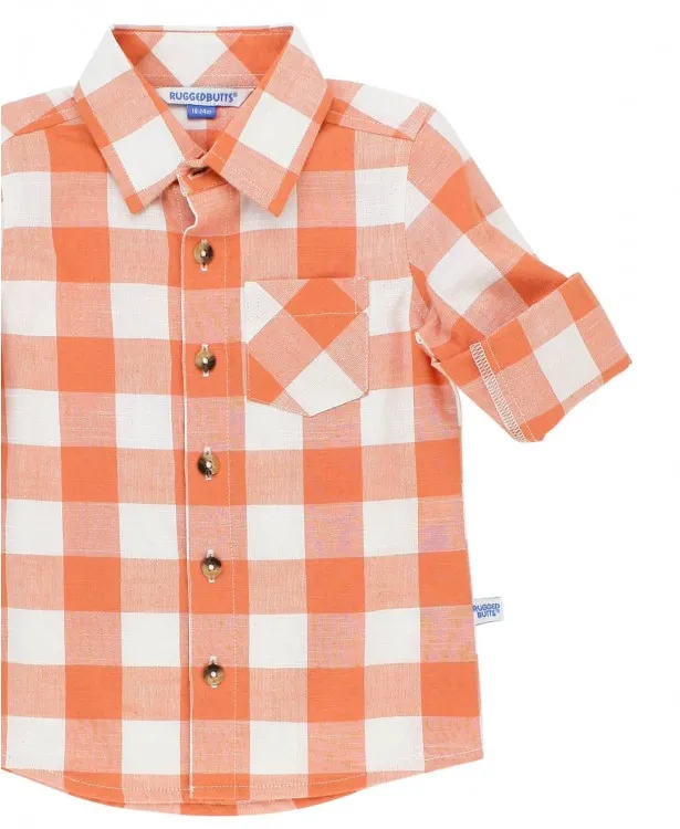 Rugged Butts-Cider Plaid Button Down Shirt