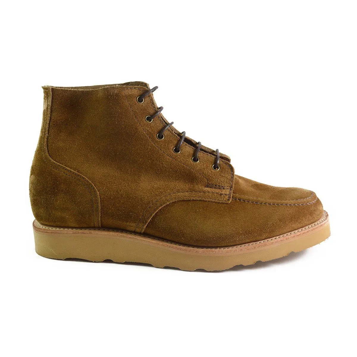 Sanders WILSON Apron Derby Boot - Tobacco Suede