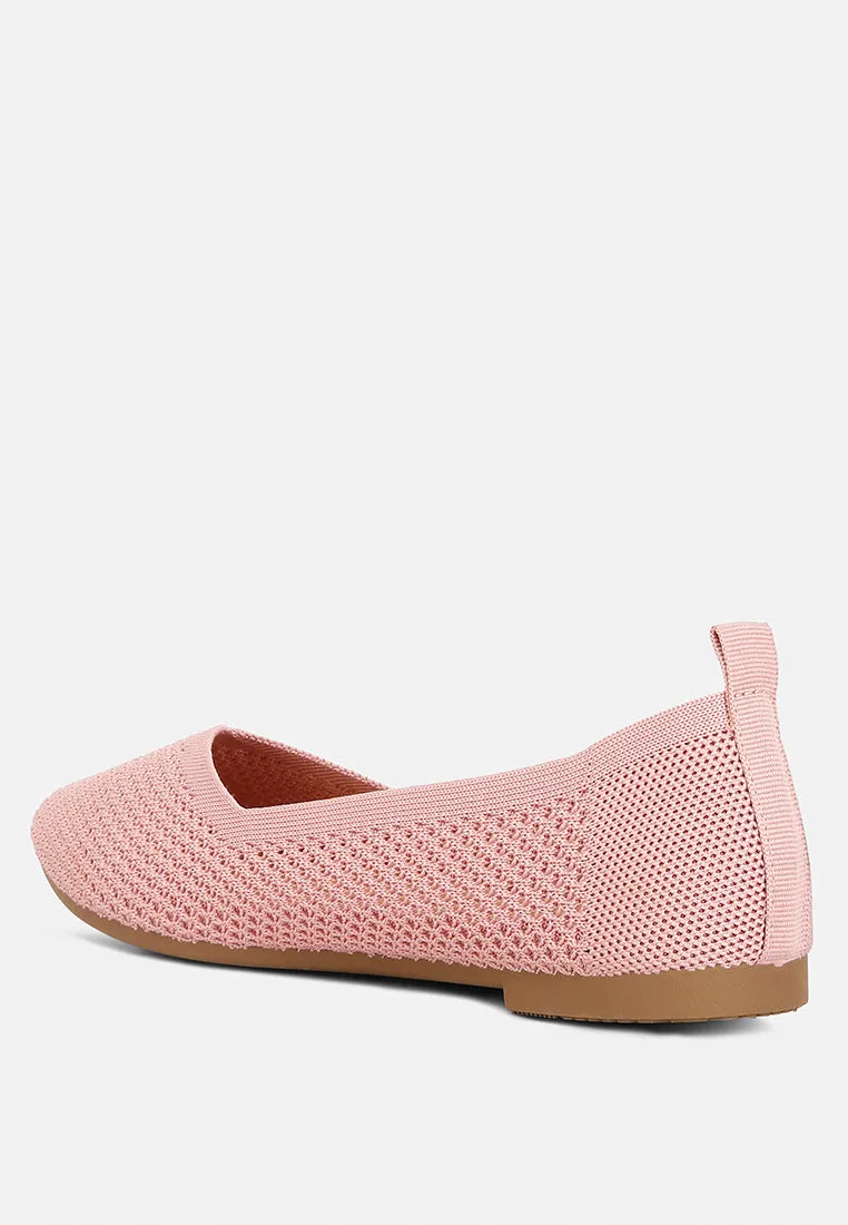 Selaris Fly Knit Slip On Ballerinas