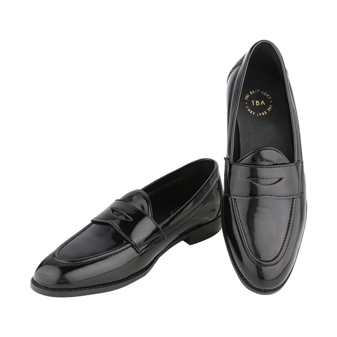 Siena Timeless Patent Black Classic Penny Loafers