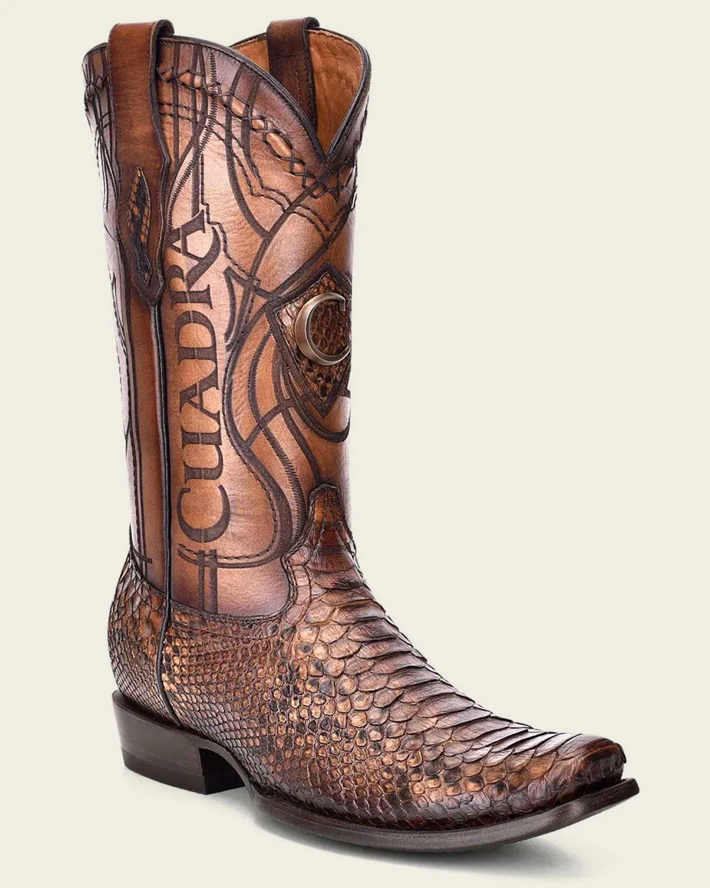 Western honey exotic boot