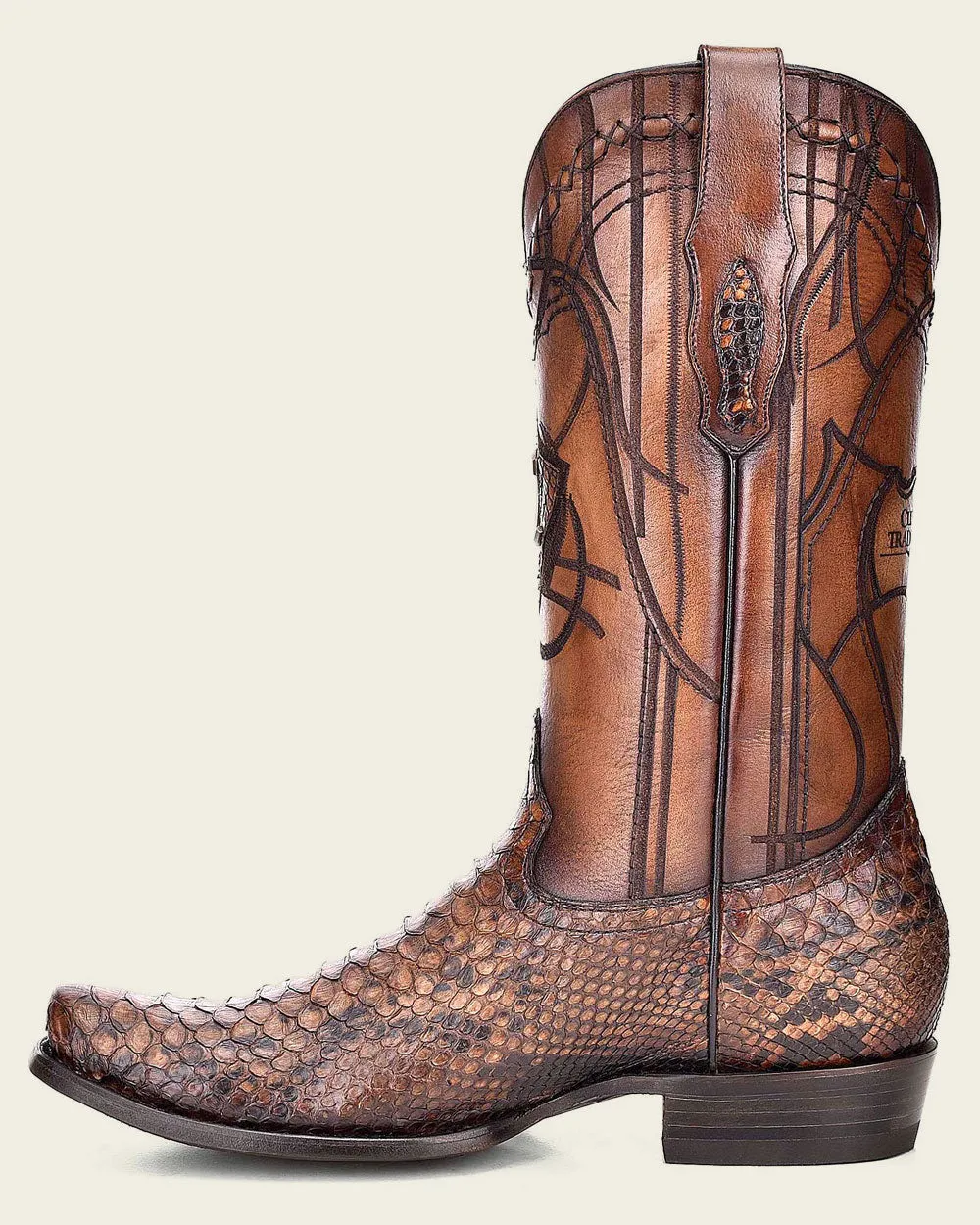 Western honey exotic boot